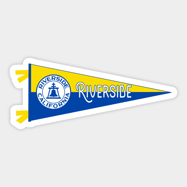 Riverside Flag Pennant Sticker by zsonn